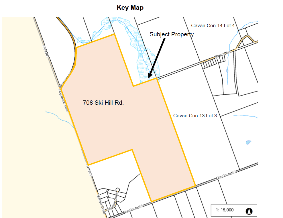 Key Map for Minor Variance 708 Ski Hill Road