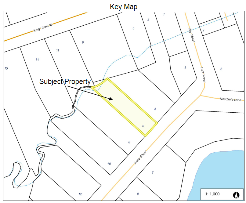 Key Map for Minor Variance Application 6 Anne Street