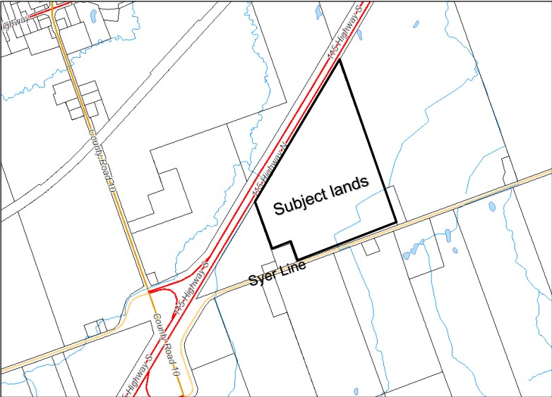 Map of 1066 Syer Line