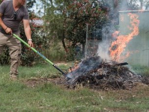 burning brush