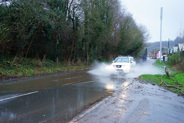 flooded road