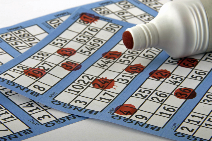 bingo card with dabber