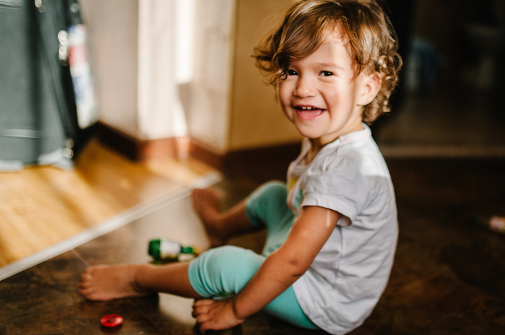 Child playing on the floor