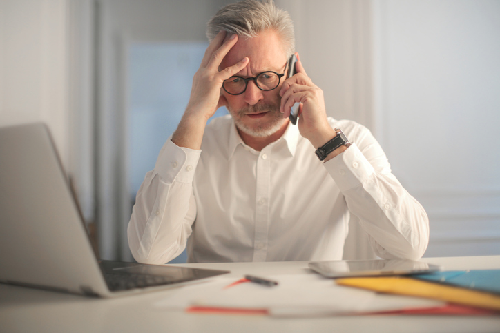 Man looking frustrated