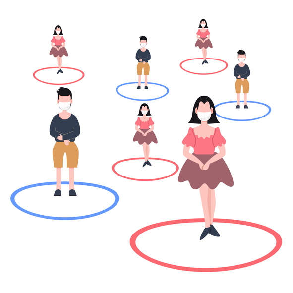 social distancing infographic