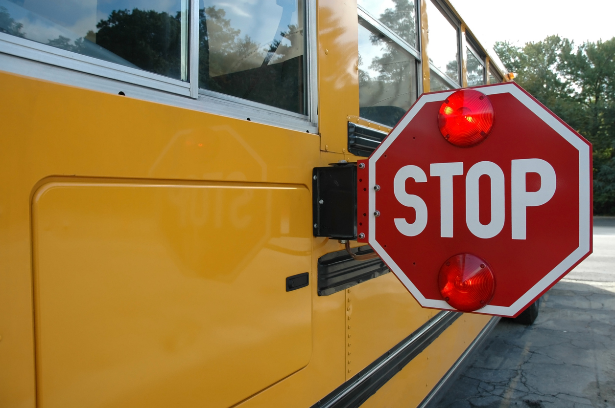 School bus stop sign