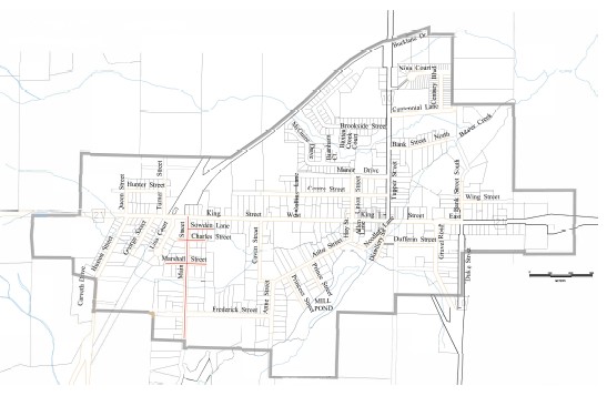 Map of Road Work