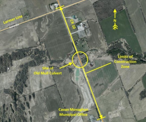 County Road 10 lane restriction map