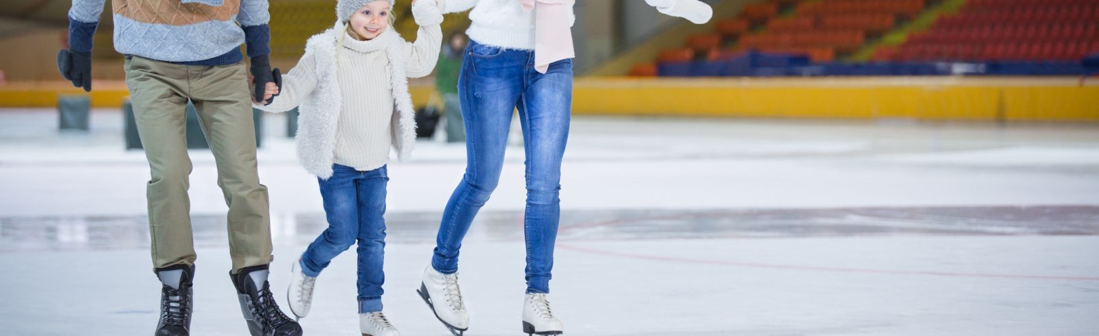 family skating