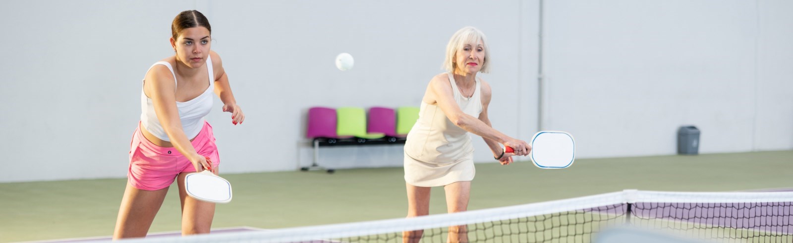 people playing pickleball