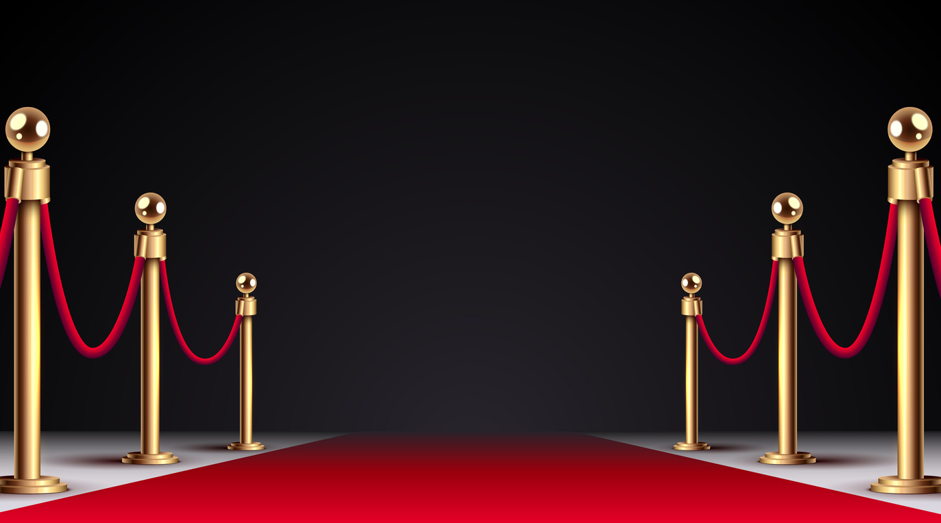 red carpet with stanchions